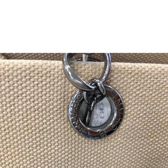 Chanel CC Logo Double chain Canvas Tote - Picture 5 of 16